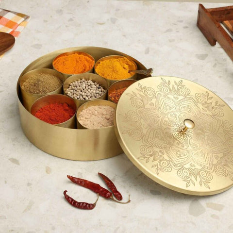 Dudki Brass Spice Box