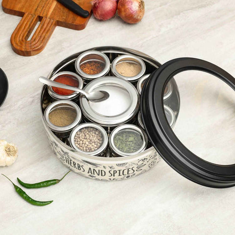 Dudki Stainless Steel 9-in-1 Spice Box