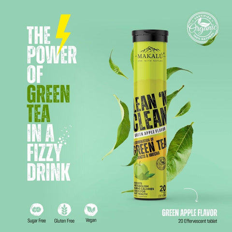 LEAN 'N' CLEAN - 100% Organic Green Tea Boosts Metabolism, Supports Fat Loss