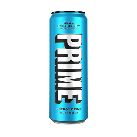 Prime Energy Drink "Blue Raspberry," Naturally Flavored, 200mg Caffeine, Zero Sugar, 300mg Electrolytes, Vegan, 12 Fl Oz per Can - Life of Riley Supplements Trading LLC