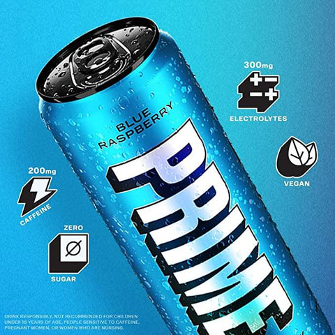 Prime - Prime, Energy Drink, Blue Raspberry (12 fl oz), Shop